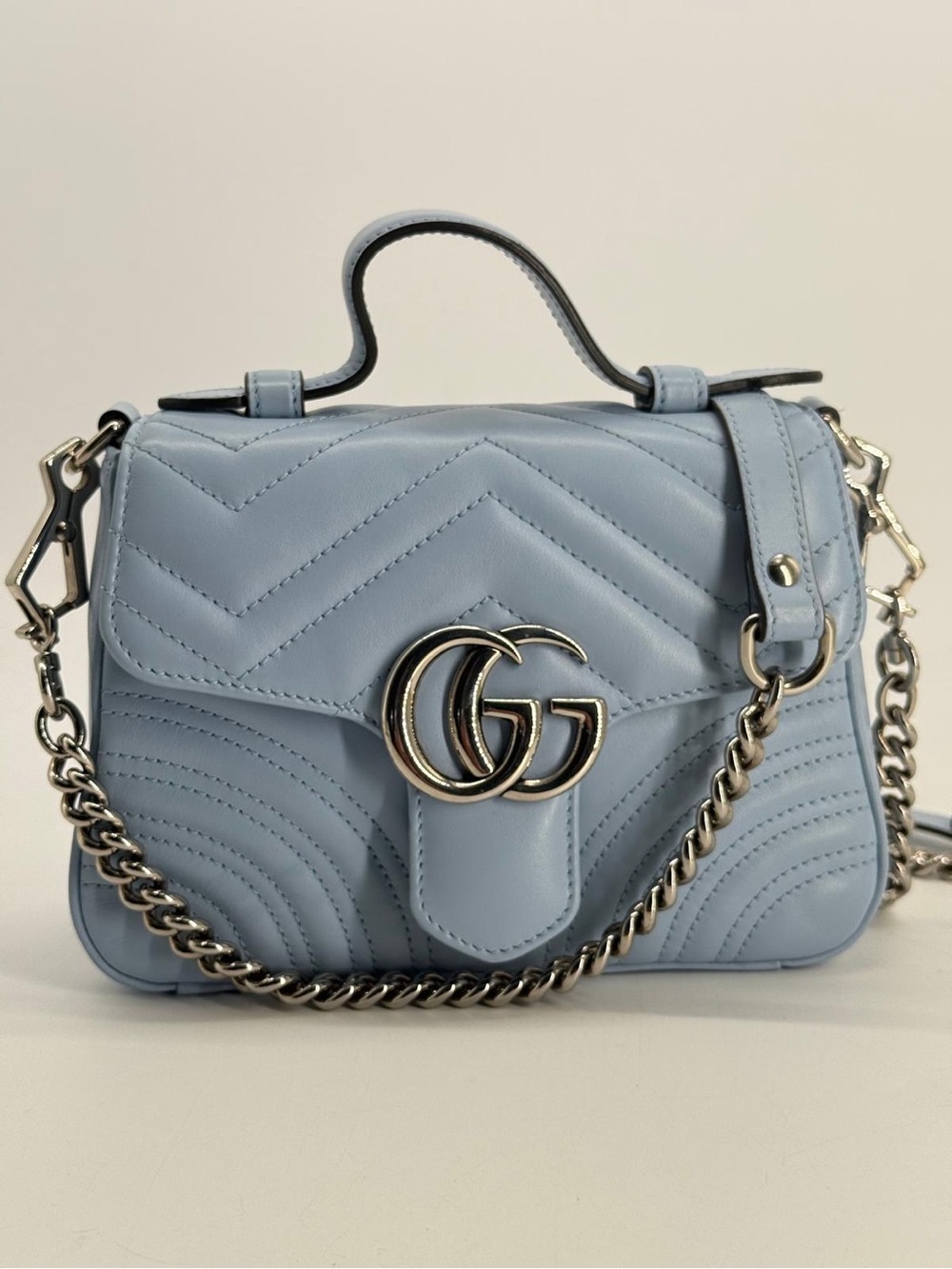 Gucci GG Marmont Mini Top Handle Shoulder Bag